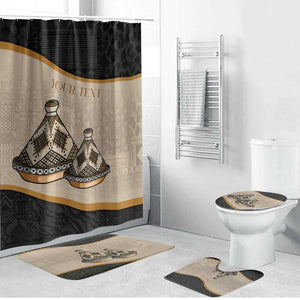 Algeria Tajine Dish Personalized Bathroom Set with African Tribal Pattern