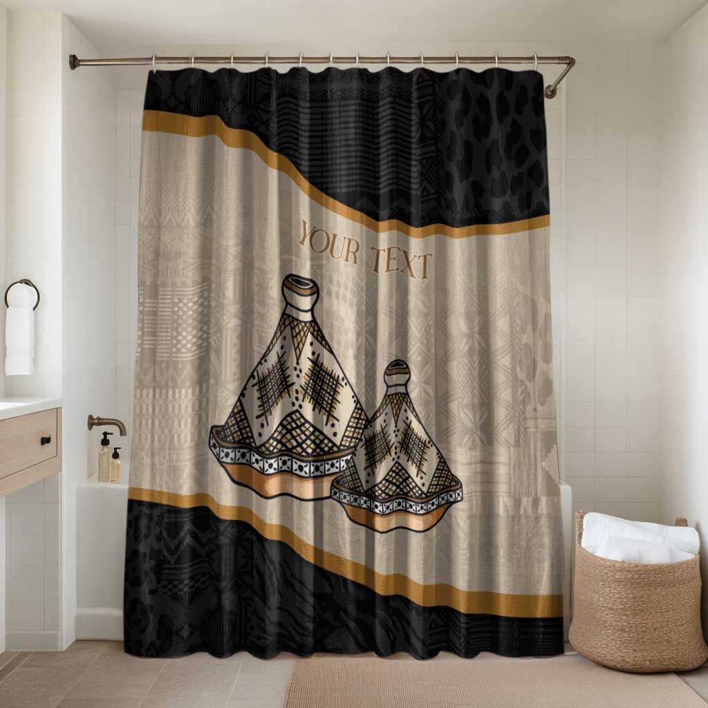 Algeria Tajine Dish Personalized Bathroom Set with African Tribal Pattern