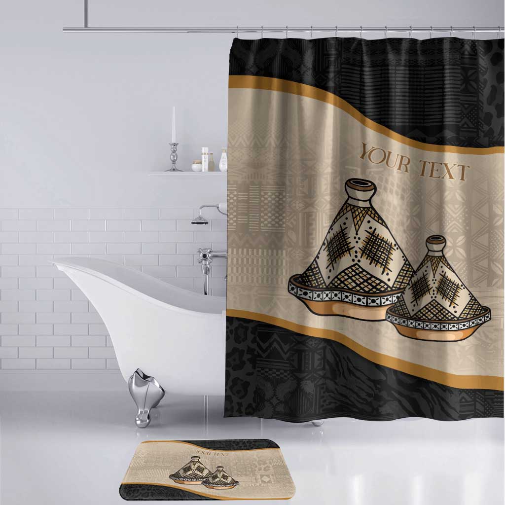 Algeria Tajine Dish Personalized Bathroom Set with African Tribal Pattern