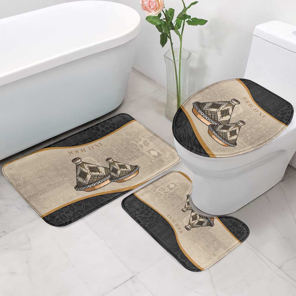 Algeria Tajine Dish Personalized Bathroom Set with African Tribal Pattern