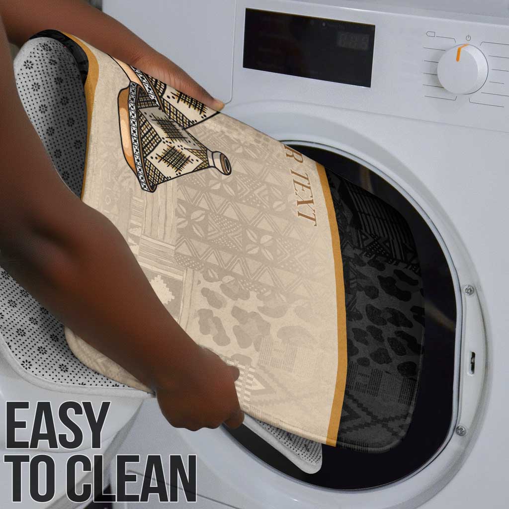 Algeria Tajine Dish Personalized Bathroom Set with African Tribal Pattern