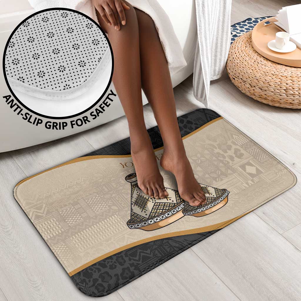 Algeria Tajine Dish Personalized Bathroom Set with African Tribal Pattern