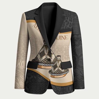 Algeria Tajine Dish Personalized Blazer with African Tribal Pattern