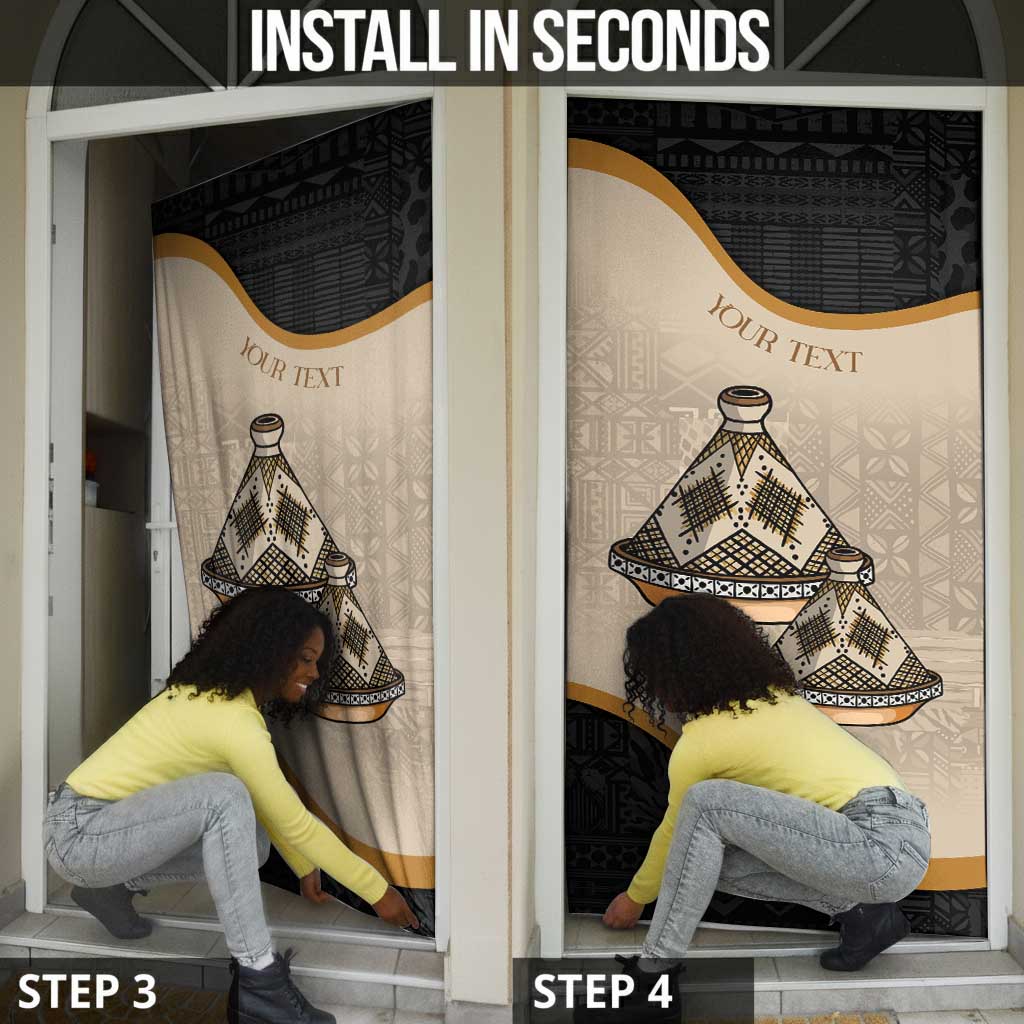 Algeria Tajine Dish Personalized Door Cover with African Tribal Pattern