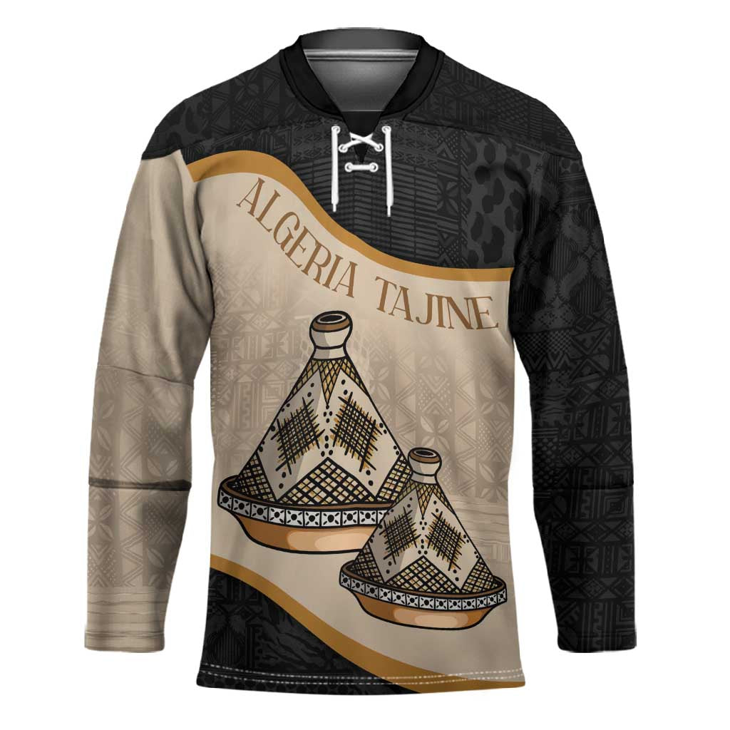 Algeria Tajine Dish Personalized Hockey Jersey with African Tribal Pattern