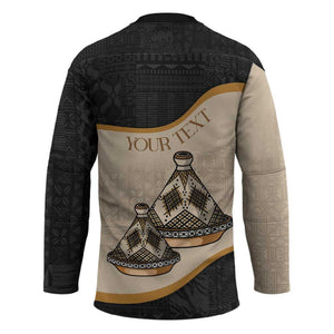 Algeria Tajine Dish Personalized Hockey Jersey with African Tribal Pattern