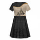 Algeria Tajine Dish Personalized Kid Short Sleeve Dress with African Tribal Pattern