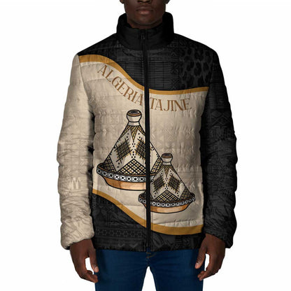 Algeria Tajine Dish Personalized Padded Jacket with African Tribal Pattern