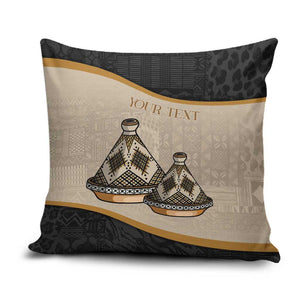 Algeria Tajine Dish Personalized Pillow Cover with African Tribal Pattern