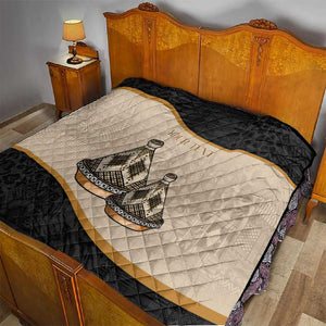 Algeria Tajine Dish Personalized Quilt with African Tribal Pattern