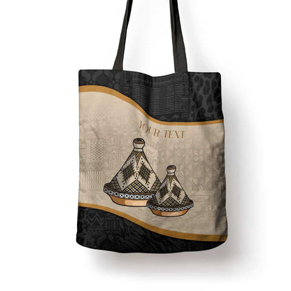 Algeria Tajine Dish Personalized Tote Bag with African Tribal Pattern