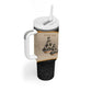Algeria Tajine Dish Personalized Tumbler With Handle with African Tribal Pattern
