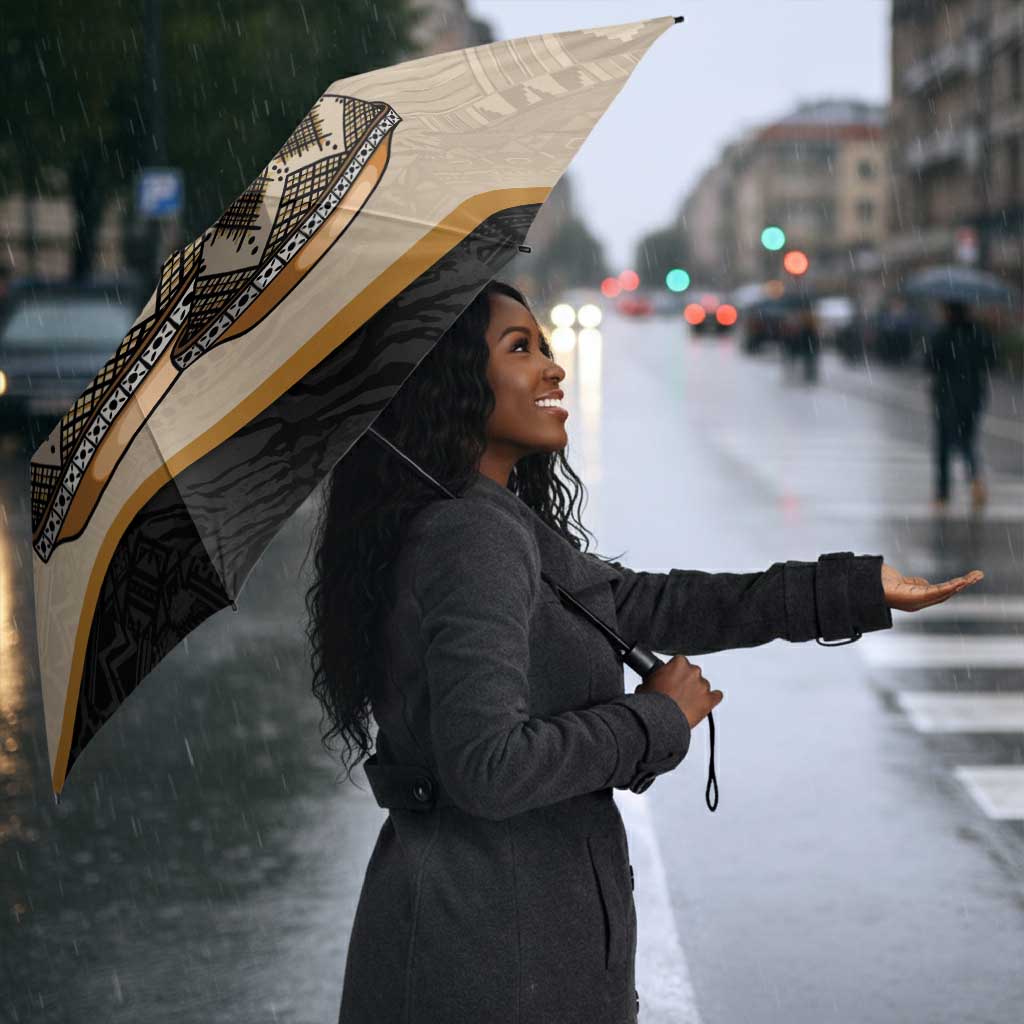Algeria Tajine Dish Personalized Umbrella with African Tribal Pattern