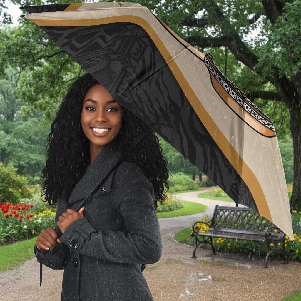 Algeria Tajine Dish Personalized Umbrella with African Tribal Pattern