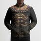 Egypt Eyes Of Horus Bomber Puffer Jacket with Egyptian Hieroglyphs
