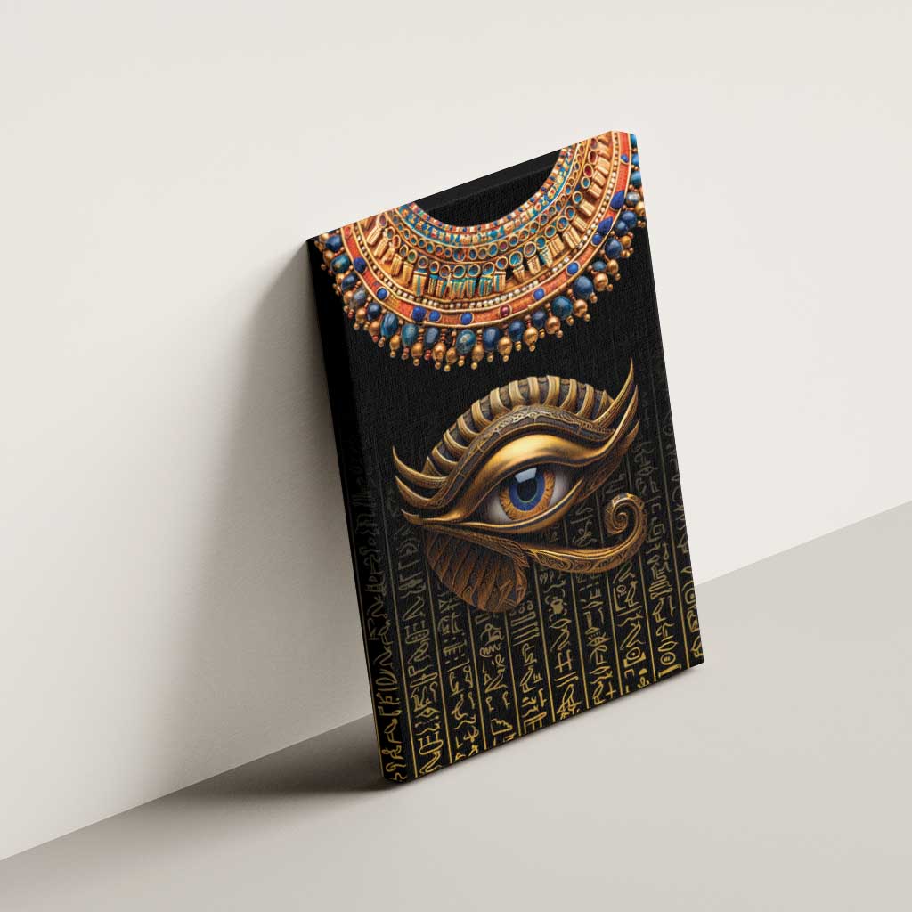 Egypt Eyes Of Horus Canvas Wall Art with Egyptian Hieroglyphs