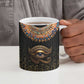 Egypt Eyes Of Horus Ceramic Mug with Egyptian Hieroglyphs