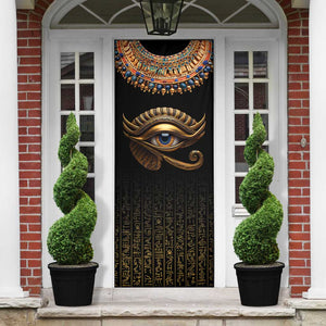 Egypt Eyes Of Horus Door Cover with Egyptian Hieroglyphs