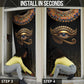 Egypt Eyes Of Horus Door Cover with Egyptian Hieroglyphs