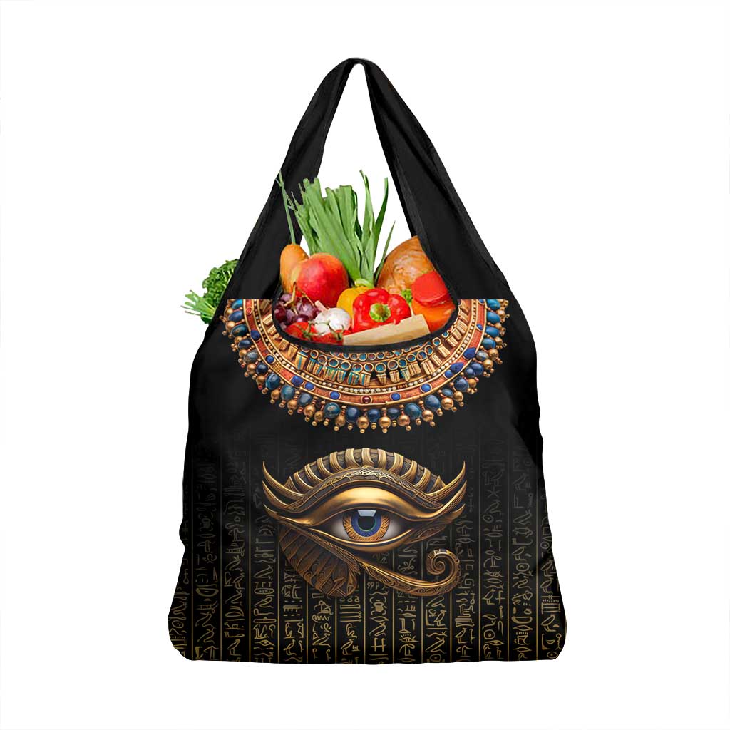 Egypt Eyes Of Horus Grocery Bag with Egyptian Hieroglyphs