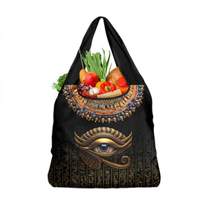 Egypt Eyes Of Horus Grocery Bag with Egyptian Hieroglyphs