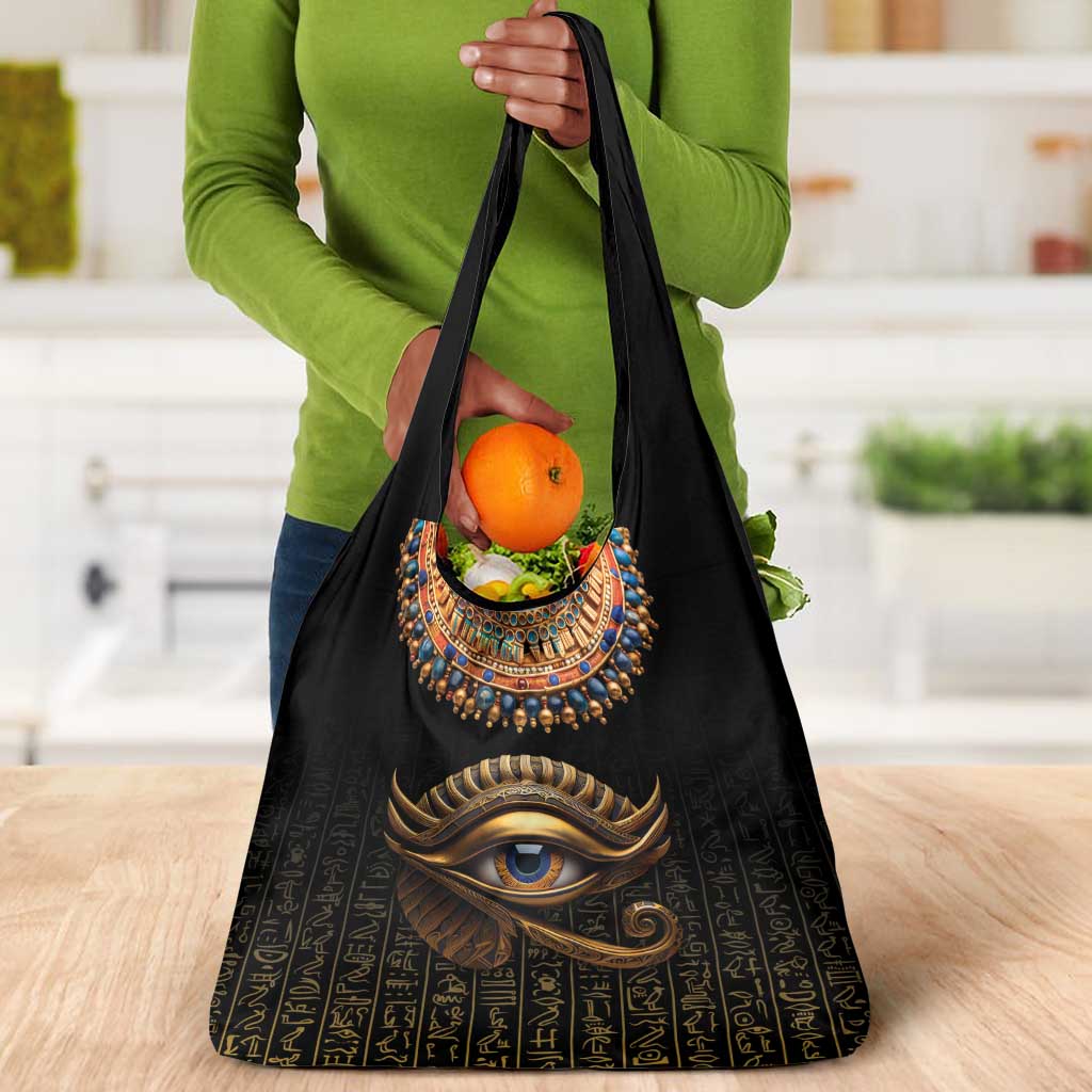 Egypt Eyes Of Horus Grocery Bag with Egyptian Hieroglyphs