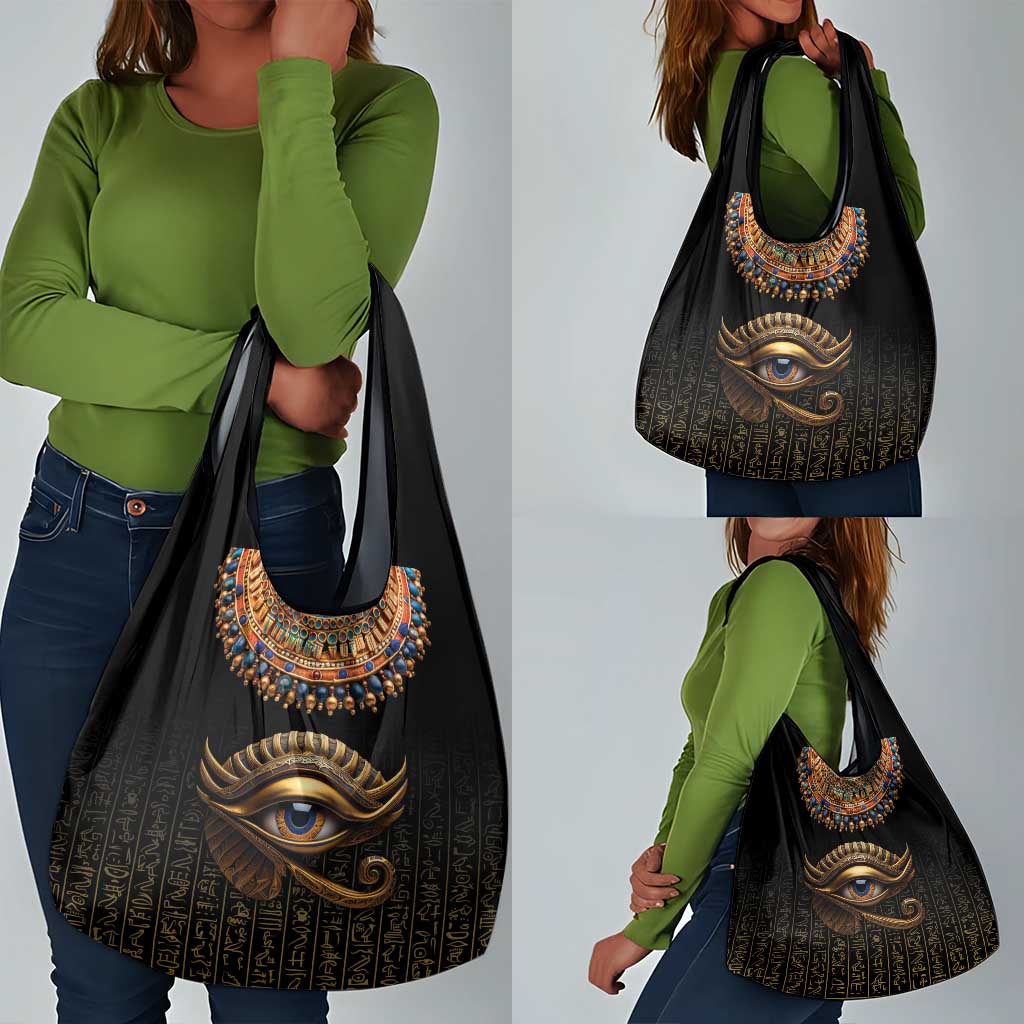 Egypt Eyes Of Horus Grocery Bag with Egyptian Hieroglyphs
