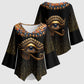 Egypt Eyes Of Horus Kimono Sleeve Blouse with Egyptian Hieroglyphs