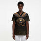 Egypt Eyes Of Horus Scrub Top with Egyptian Hieroglyphs