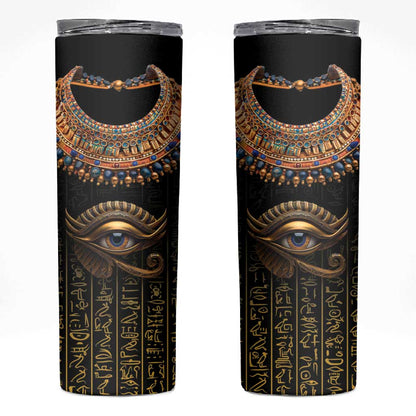Egypt Eyes Of Horus Skinny Tumbler with Egyptian Hieroglyphs