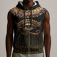 Egypt Eyes Of Horus Sleeveless Zip Hoodie with Egyptian Hieroglyphs - African Pride