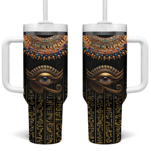 Egypt Eyes Of Horus Tumbler With Handle with Egyptian Hieroglyphs