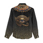 Egypt Eyes Of Horus Women Casual Shirt with Egyptian Hieroglyphs LT9