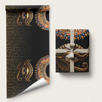 Egypt Eyes Of Horus Wrapping Paper Egyptian Hieroglyphs - African Pride