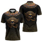 Egypt Eyes Of Horus Zipper Polo Shirt with Egyptian Hieroglyphs
