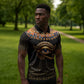 Egypt Eyes Of Horus Zipper Polo Shirt with Egyptian Hieroglyphs