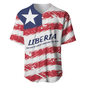 Personalized Liberia Lone Star Flag Baseball Jersey