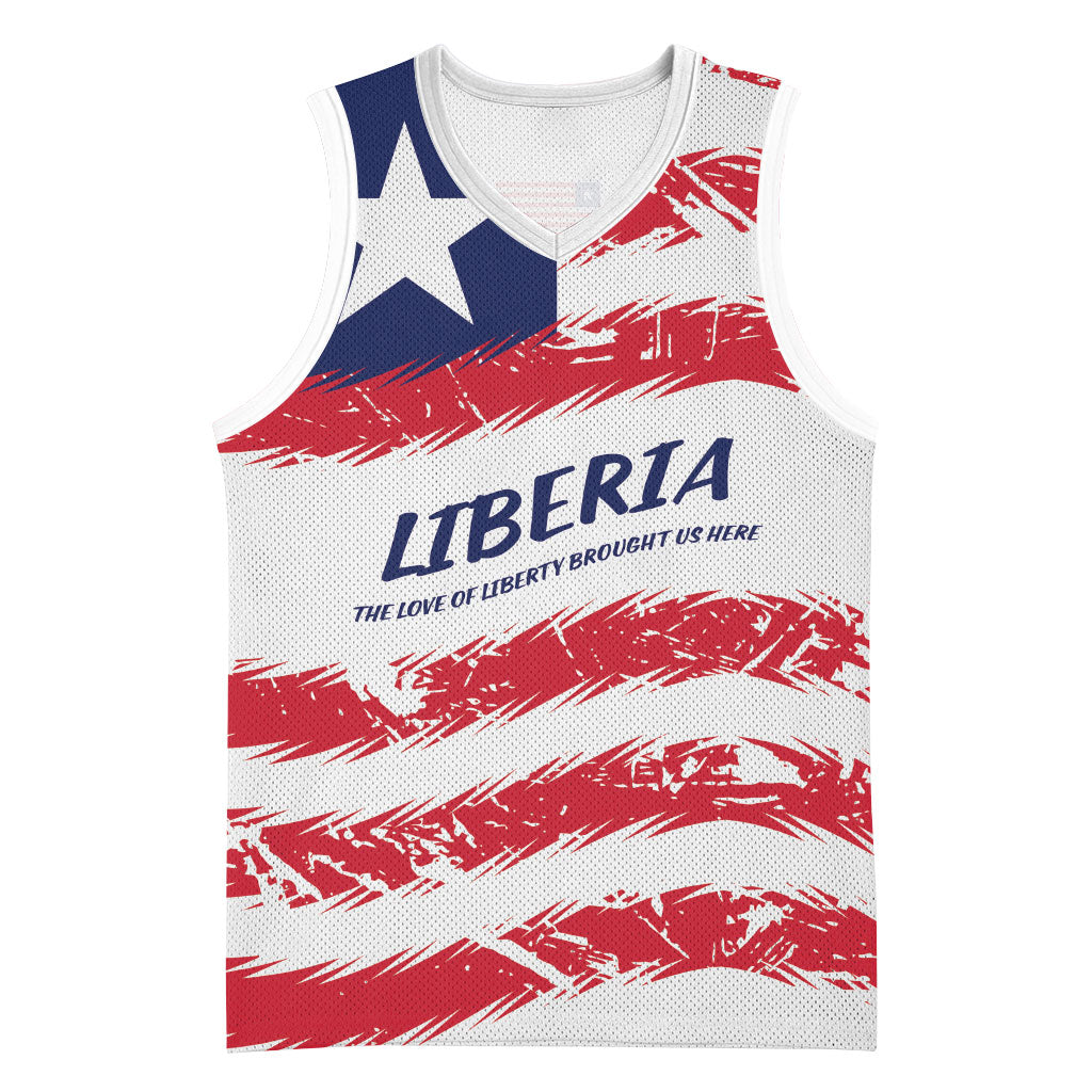 Personalized Liberia Lone Star Flag Basketball Jersey