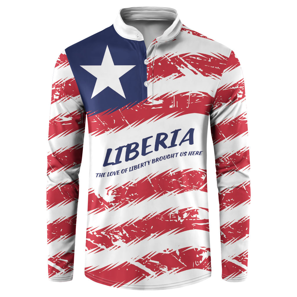 Personalized Liberia Lone Star Flag Button Sweatshirt