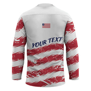 Personalized Liberia Lone Star Flag Hockey Jersey