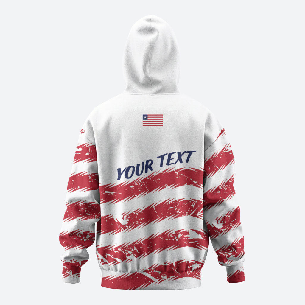 Personalized Liberia Lone Star Flag Hoodie