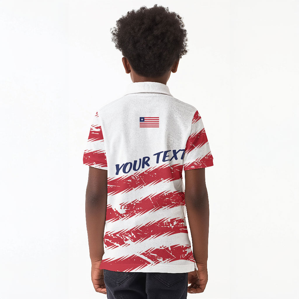Personalized Liberia Lone Star Flag Kid Polo Shirt