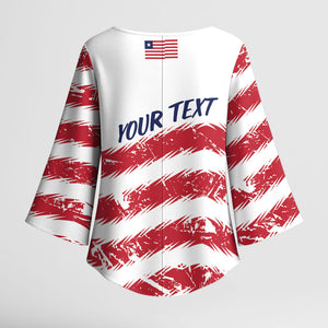 Personalized Liberia Lone Star Flag Kimono Sleeve Blouse