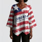 Personalized Liberia Lone Star Flag Kimono Sleeve Blouse