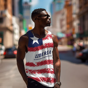 Personalized Liberia Lone Star Flag Men Tank Top