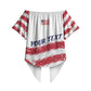 Personalized Liberia Lone Star Flag Off Shoulder Wrap Waist Top