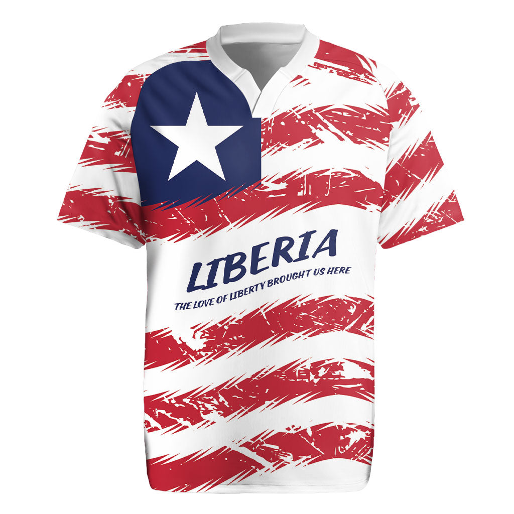 Personalized Liberia Lone Star Flag Rugby Jersey