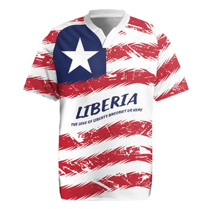 Personalized Liberia Lone Star Flag Rugby Jersey