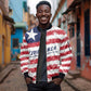 Personalized Liberia Lone Star Flag Sleeve Zip Bomber Jacket