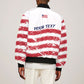 Personalized Liberia Lone Star Flag Sleeve Zip Bomber Jacket